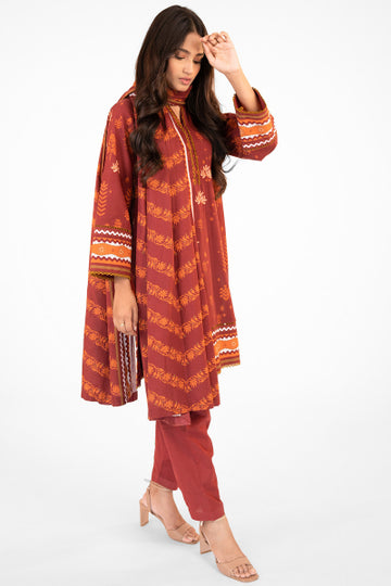 Alkaram FW-44.1-22-Red Winter Collection 2022 Online Shopping
